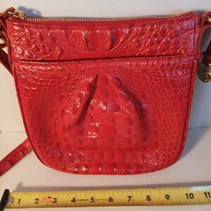 Brahmin Red crossbody/ shoulder bag.